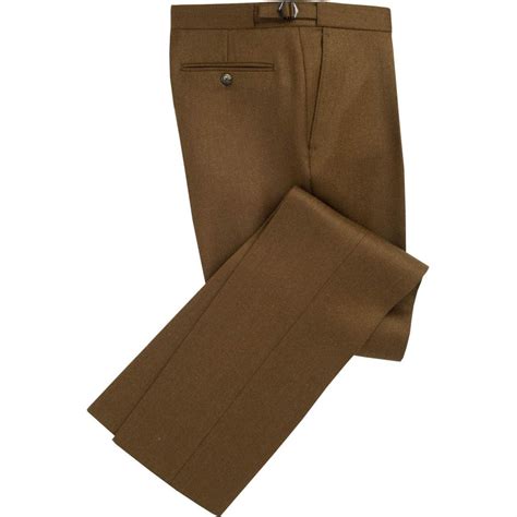 traditional cavalry twill trousers.